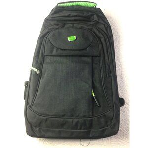 Sportbag Black Backpack*Green Accents* Multiple Compartments* Lightweight*New
